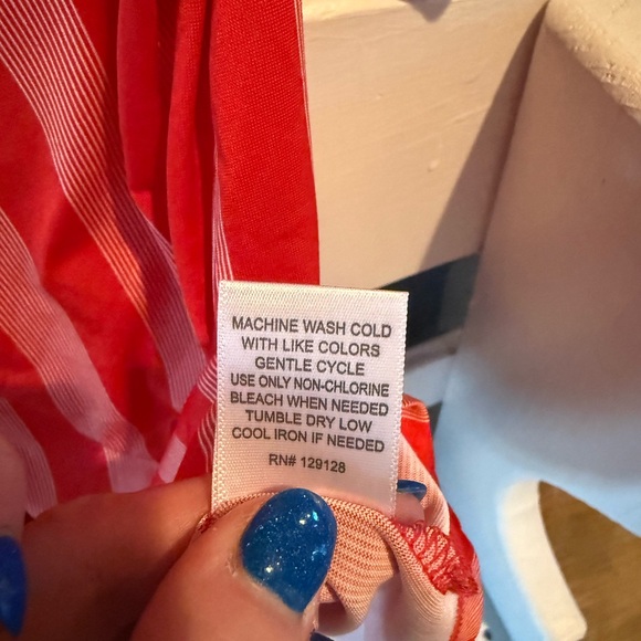 Blue Mood Red and Pink Striped Blouse - Picture 9 of 10